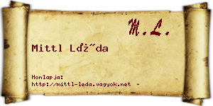 Mittl Léda névjegykártya